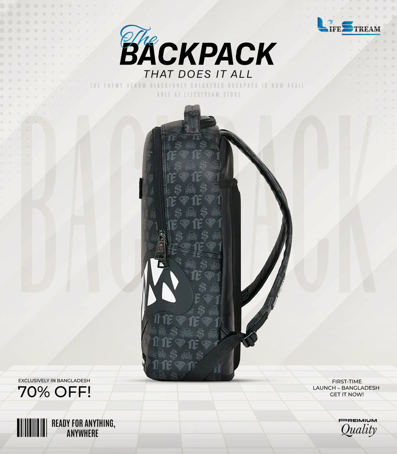 The Enemy Eyes Monogram Backpack