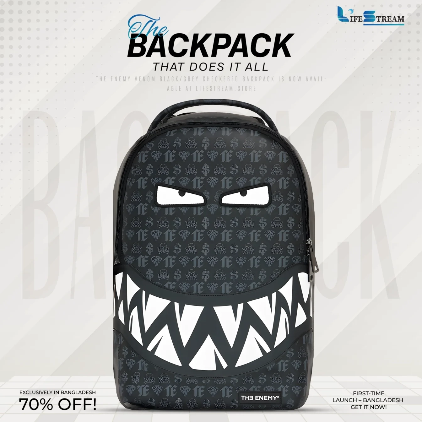 The Enemy Eyes Monogram Backpack