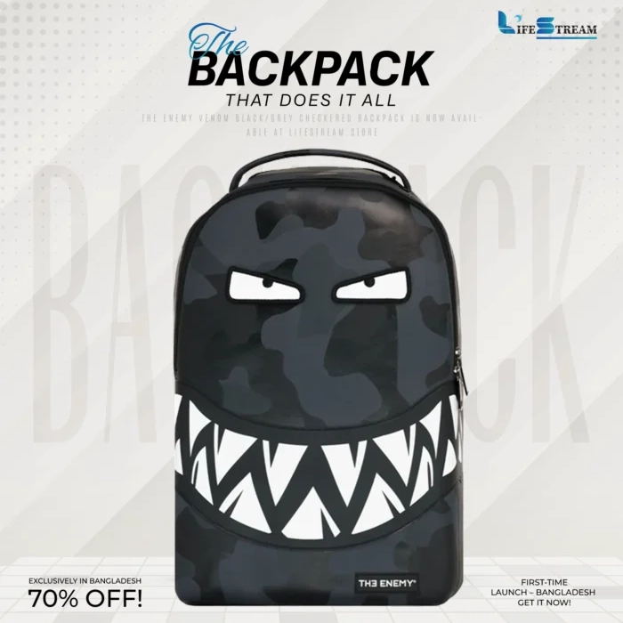 The Enemy Venom Black Camo Backpack