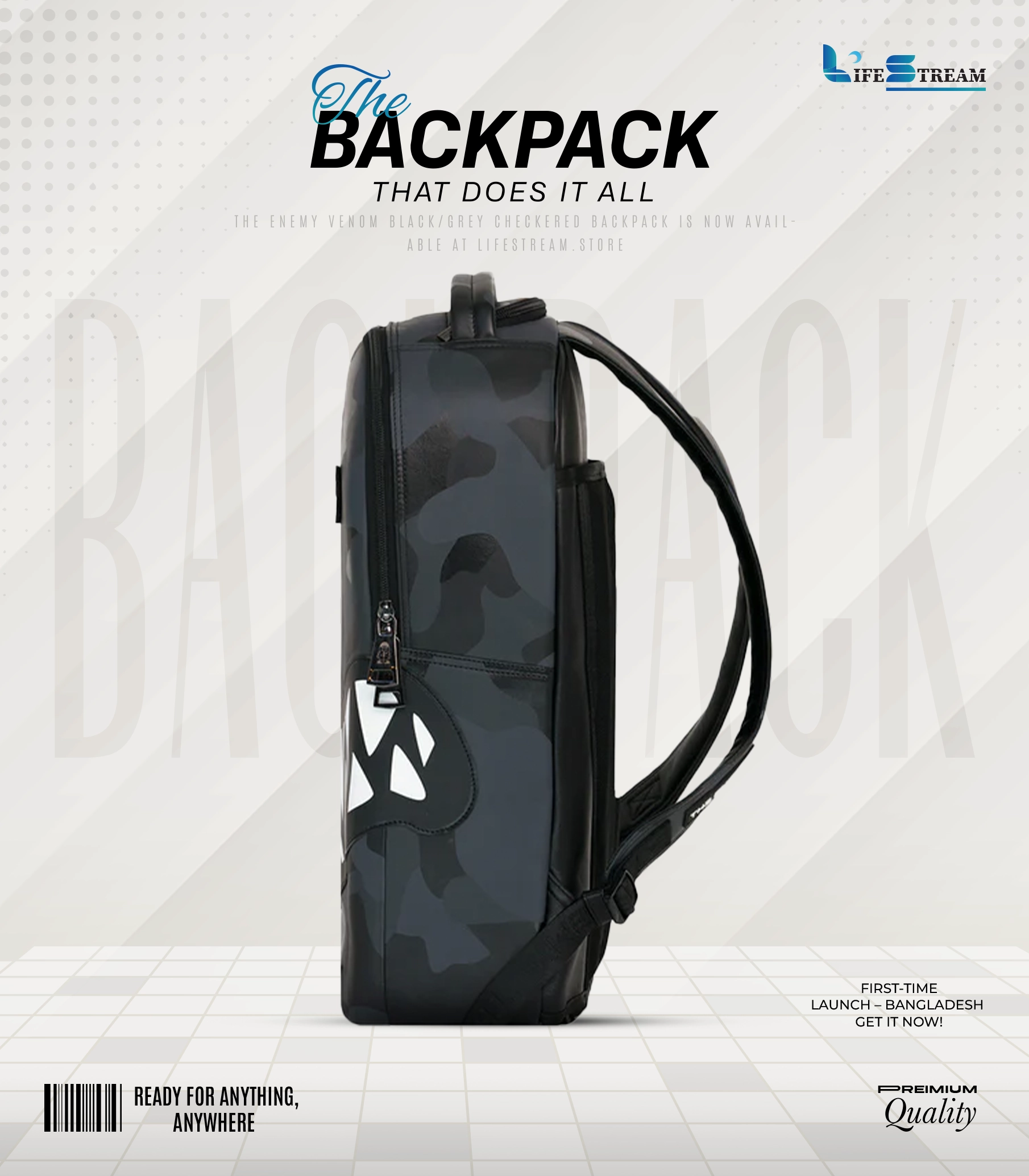 The Enemy Venom Black Camo Backpack