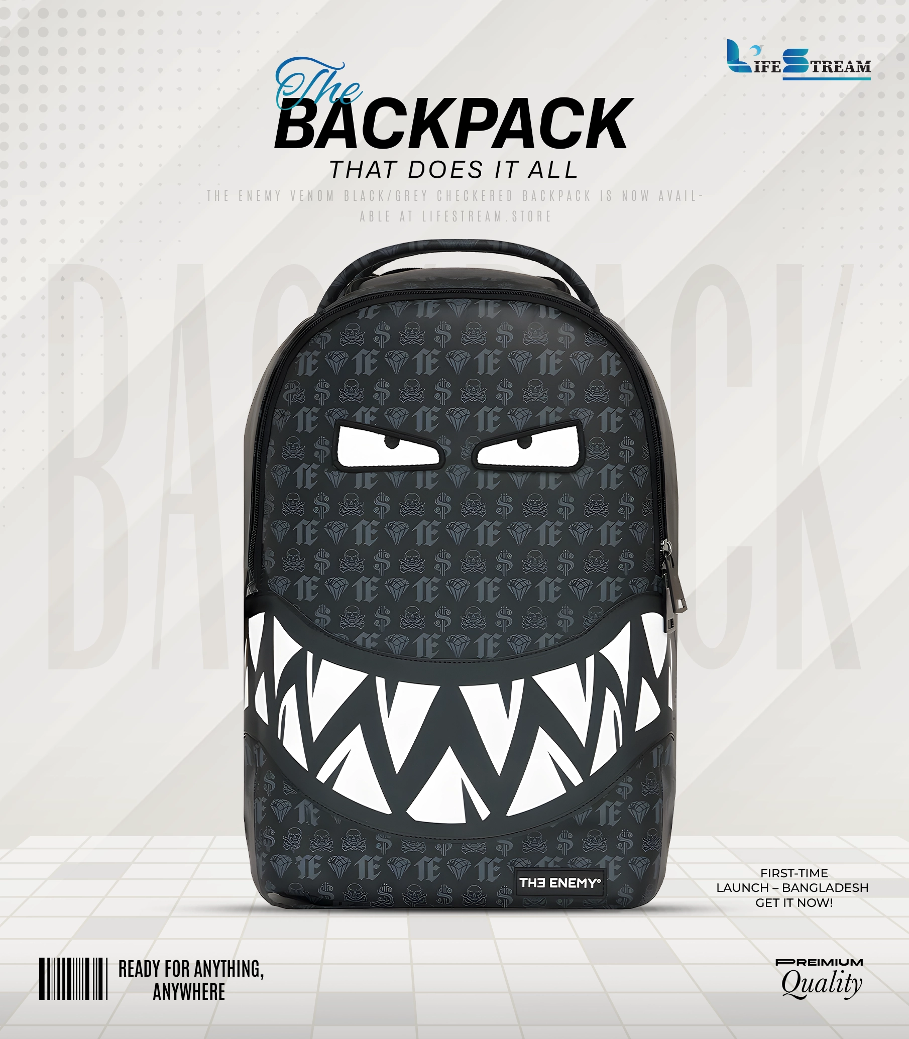 The Enemy Eyes Monogram Backpack