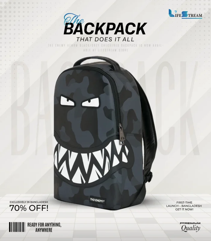 The Enemy Venom Black Camo Backpack