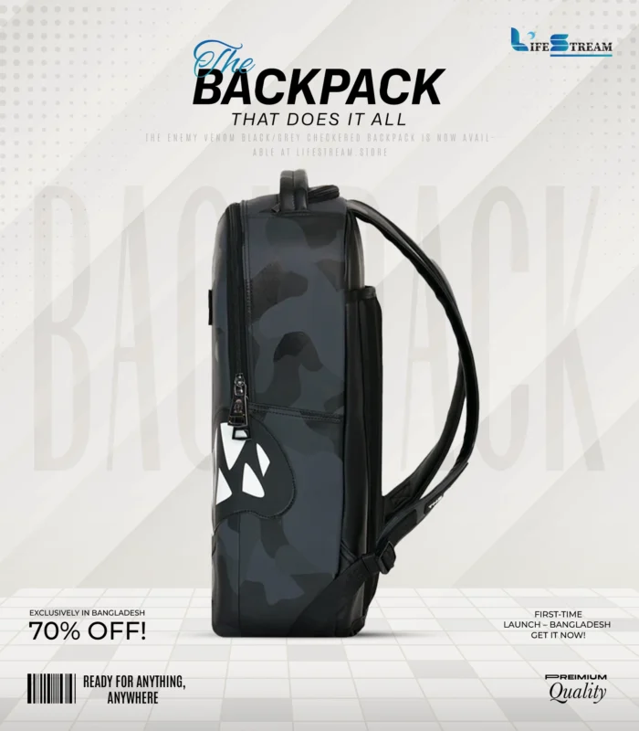 The Enemy Venom Black Camo Backpack